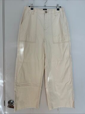 BDG Urban Outfitters Cream Wide-Leg Carpenter Pants